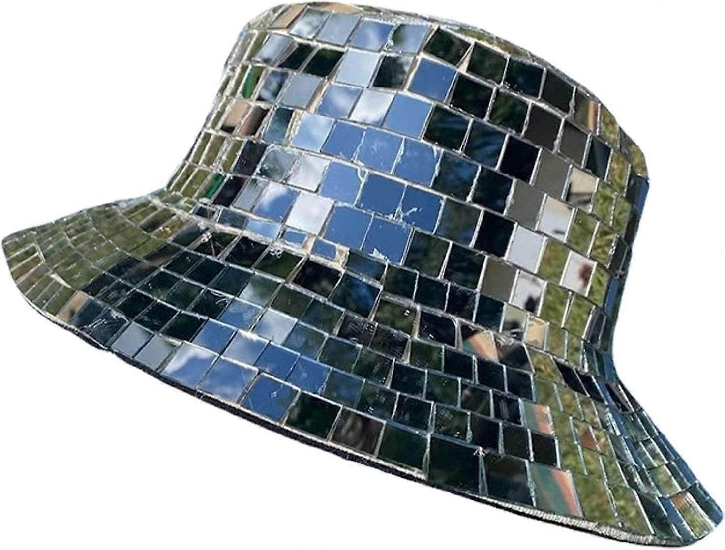 Disco Ball Bucket Hat Glitter Mirror Disco Hat