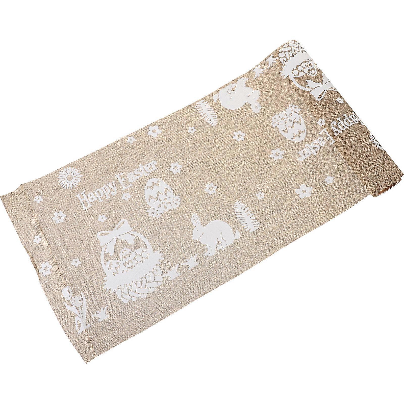 Easter Party Table Runner Spring Holiday Table Cover Kitchen Dining Table Decoration