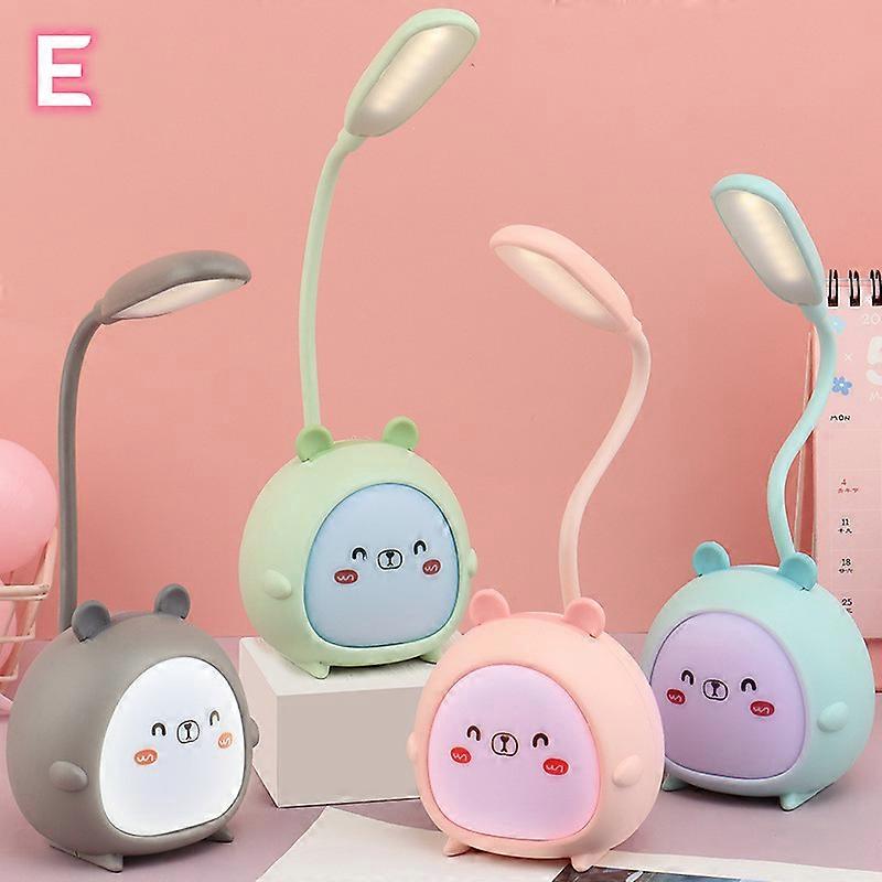 Small Night Light Eye Protection Charging Reading Book With Power Girl Student Dormitory Study Bedside Desk Lamp Child Cartoon