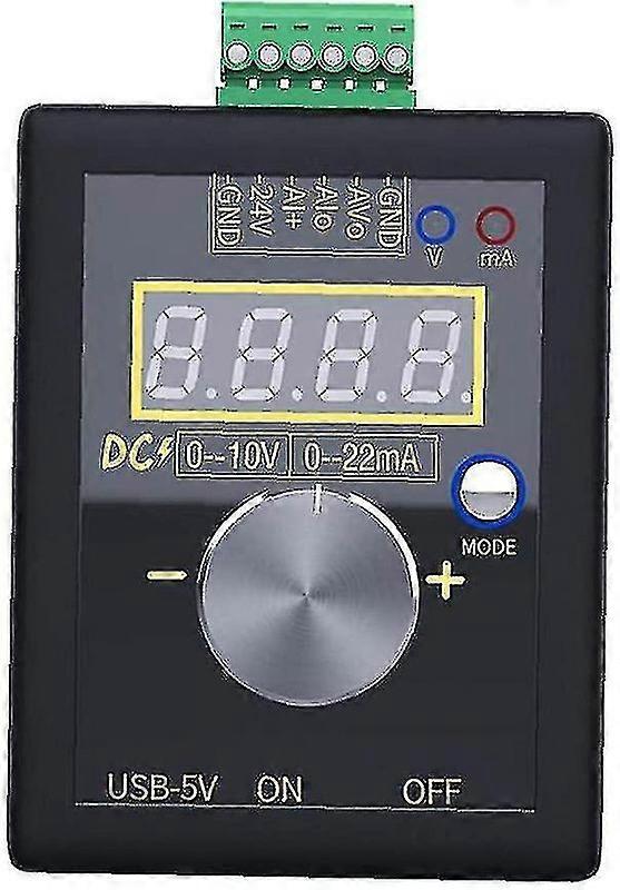 Signalgenerator 0-10V / 0-4-20mA Stromspannungssimulation Handheld-Signalgenerator Eingebaute Lithium-Batterie für Plc Panel Debugging Schwarz Praktisch 