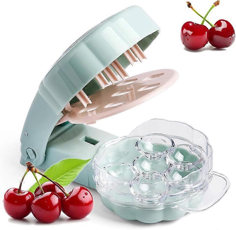 Cherry Pitter Tool Pit Remover 6 at a Time, Portable Cherry Core Remover