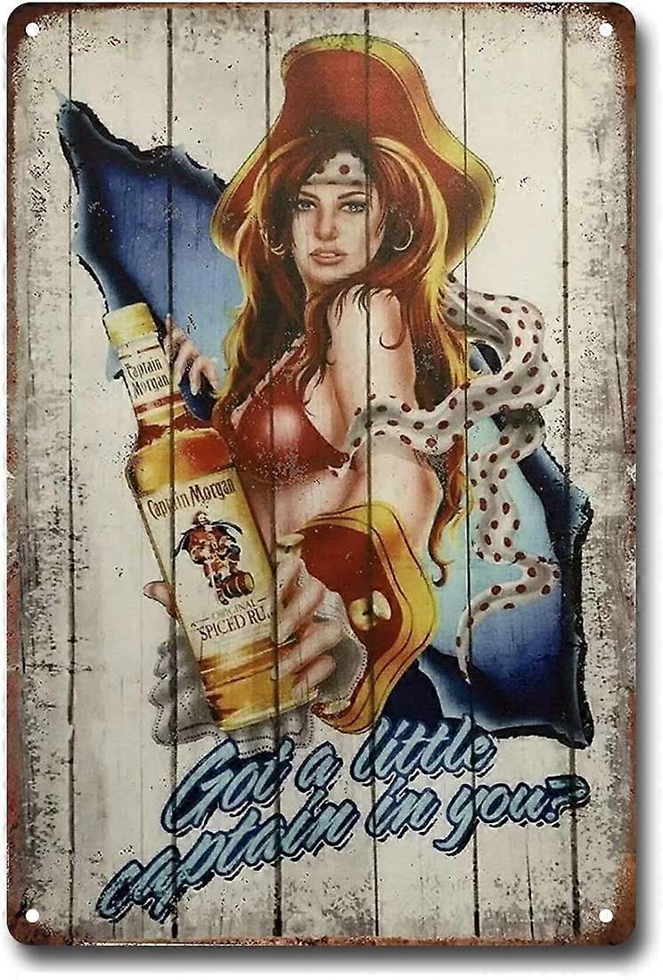 セクシーなレトロなクラシックラム酒セクシーなレトロ面白い8 "x12"バーパブクラブ男洞窟ホームガレージカフェビールドリンク壁ポスターアートの装飾金属錫サインCM-31