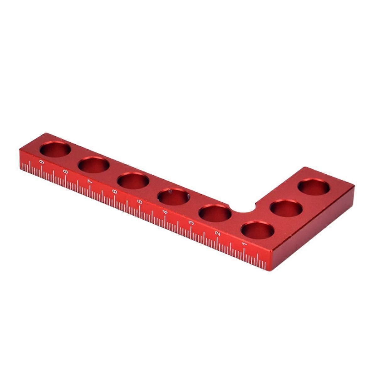 Aluminum Alloy Height Ruler 90 Degree Right Angle Ruler Measuring Tool Marking Ruler Angle Ruler Woodworking Tools Red