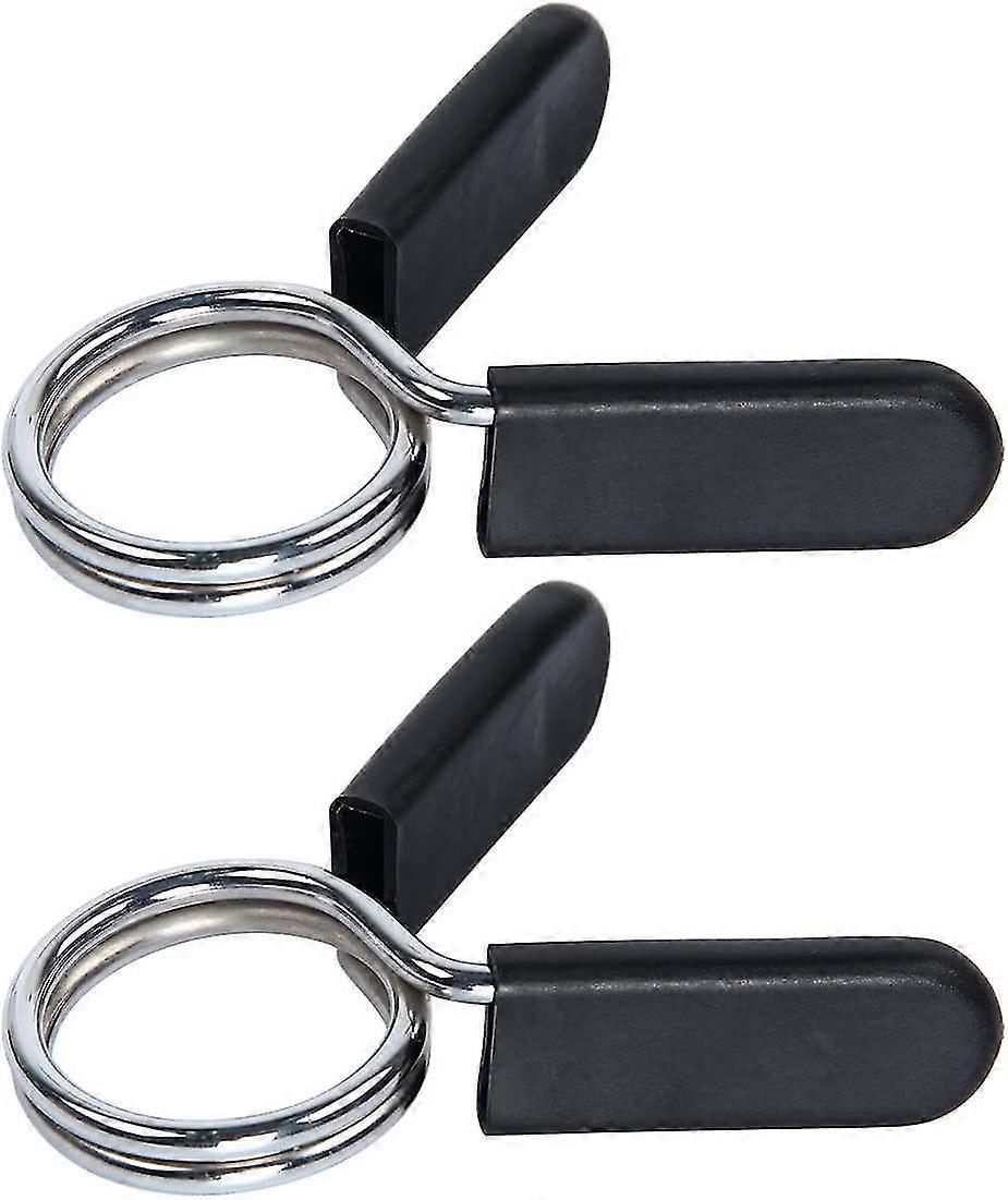 2 Pack 30mm Dumbbell Spring Clasps Dumbbell Spring Collars With Rubber Grips