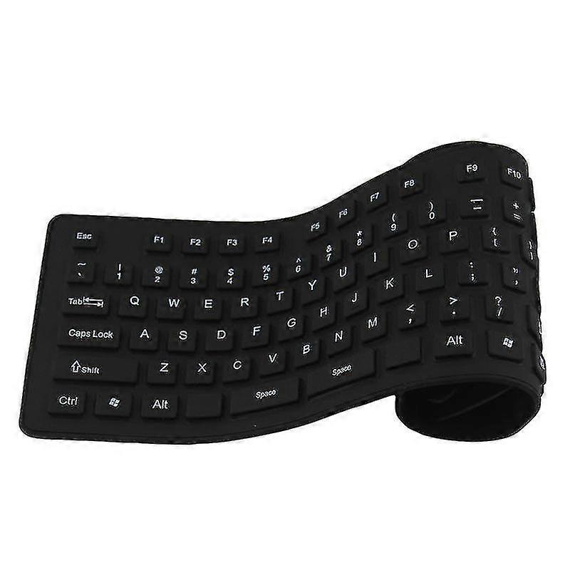 109 Keys Silent Usb Wired Keyboard Foldable Silicone Wired