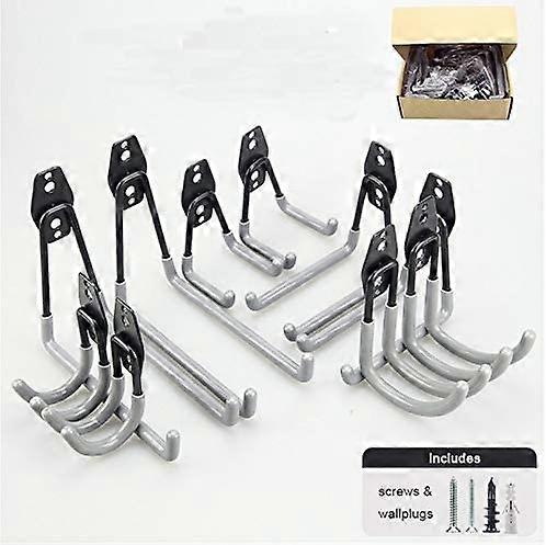 2023 - Steel Garage Storage Utility Double Hooks, Long U U, Heavy Duty, Tool storage for ladders, Bike