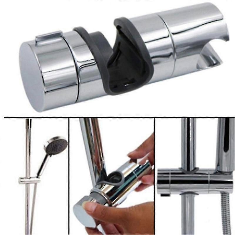 Bathroom Shower Rail Head Slider Holder Adjustable Clamp Holder Bracket