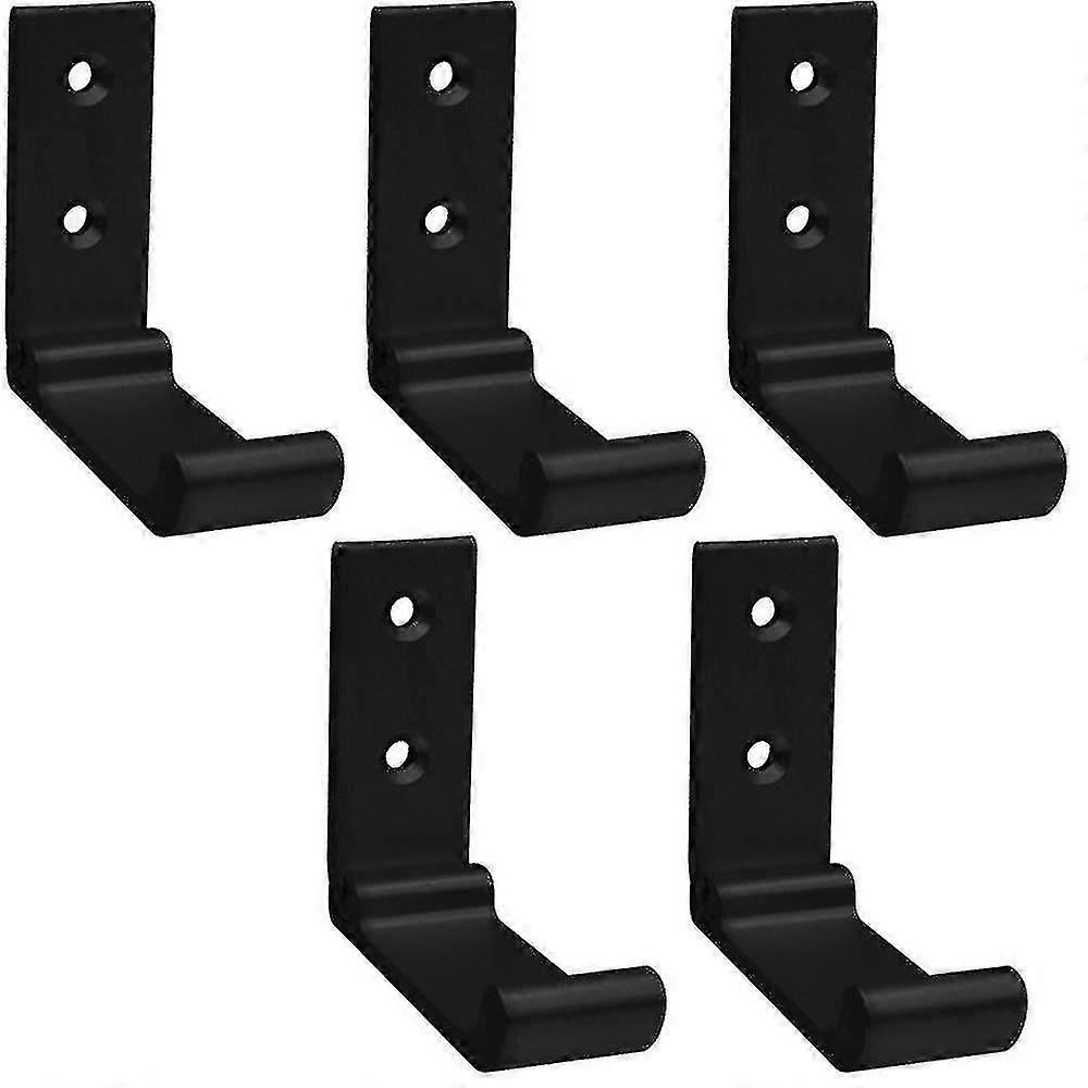 5 Pieces Folding Hooks Wall Mounted Towel Hooks 90 Black Solid Aluminum Folding Hooks