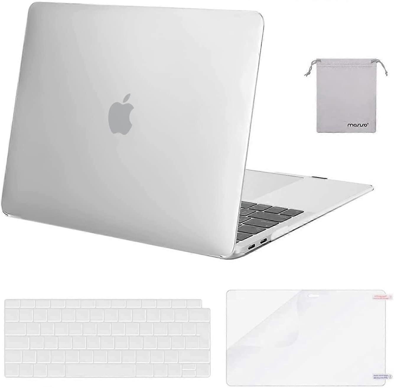 Frost Compatibel met MacBook Air 13 inch Case 2022 2021 2020 2019 2018 M1 A2337 A2179 A1932 Retina Touch ID, Plastic Hard Shell & Keyboard Cover & Scr