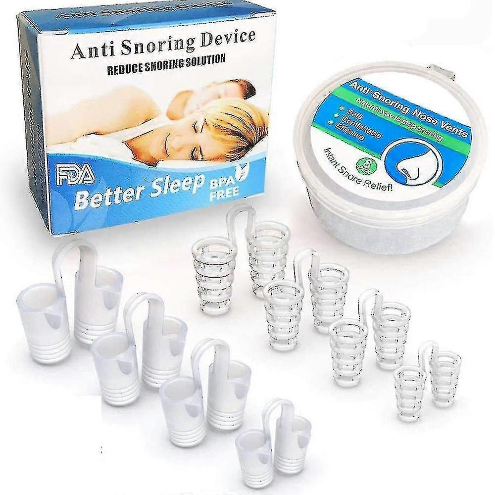 8pcs/set Snoring Solution Anti Snoring Devices Snore Stopper Nose Sleeping Aid