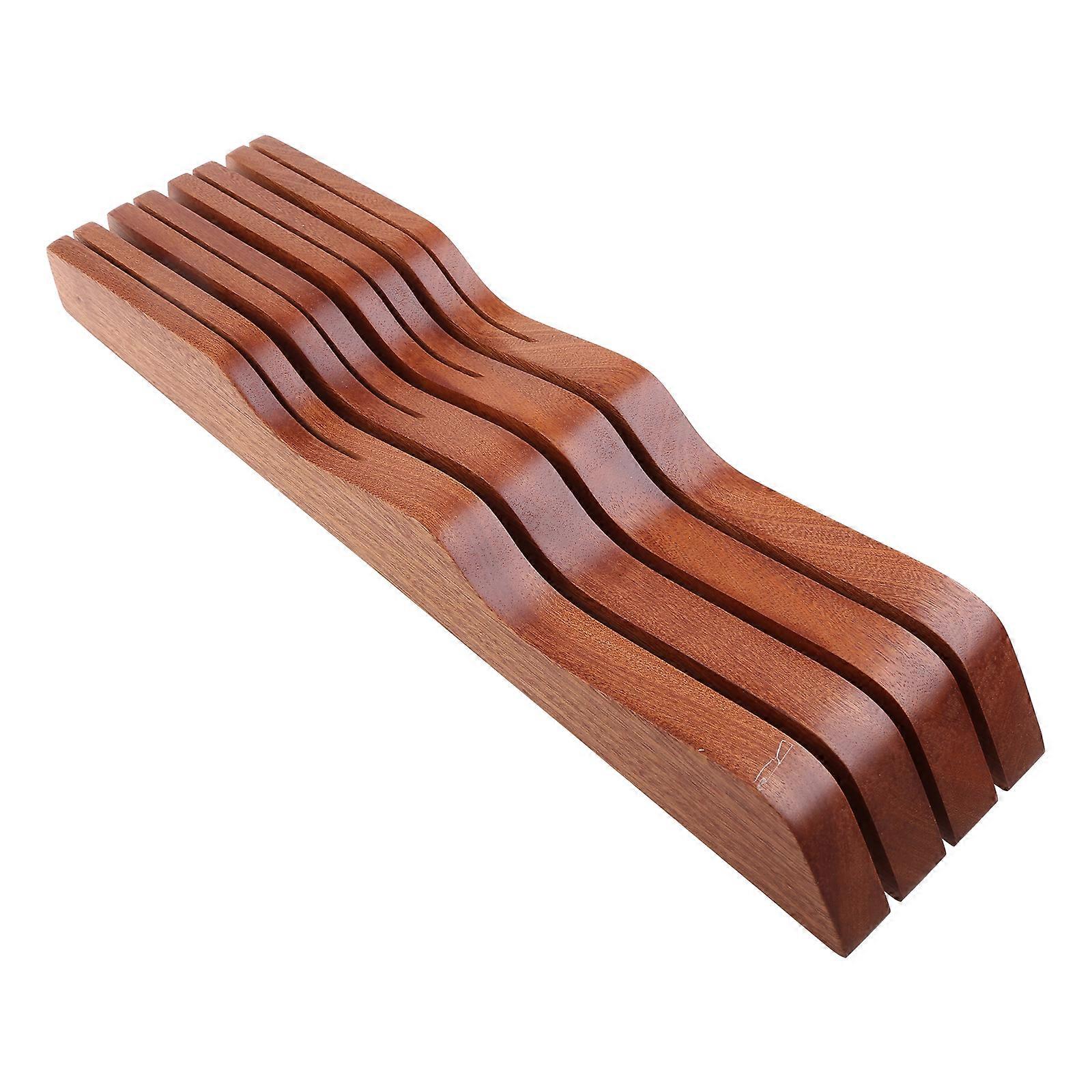 Μαχαίρι Block Holder Ξύλο Μαχαιροπίρουνα Συρτάρι Organizer Δίσκος Σκεύος Rack Universal