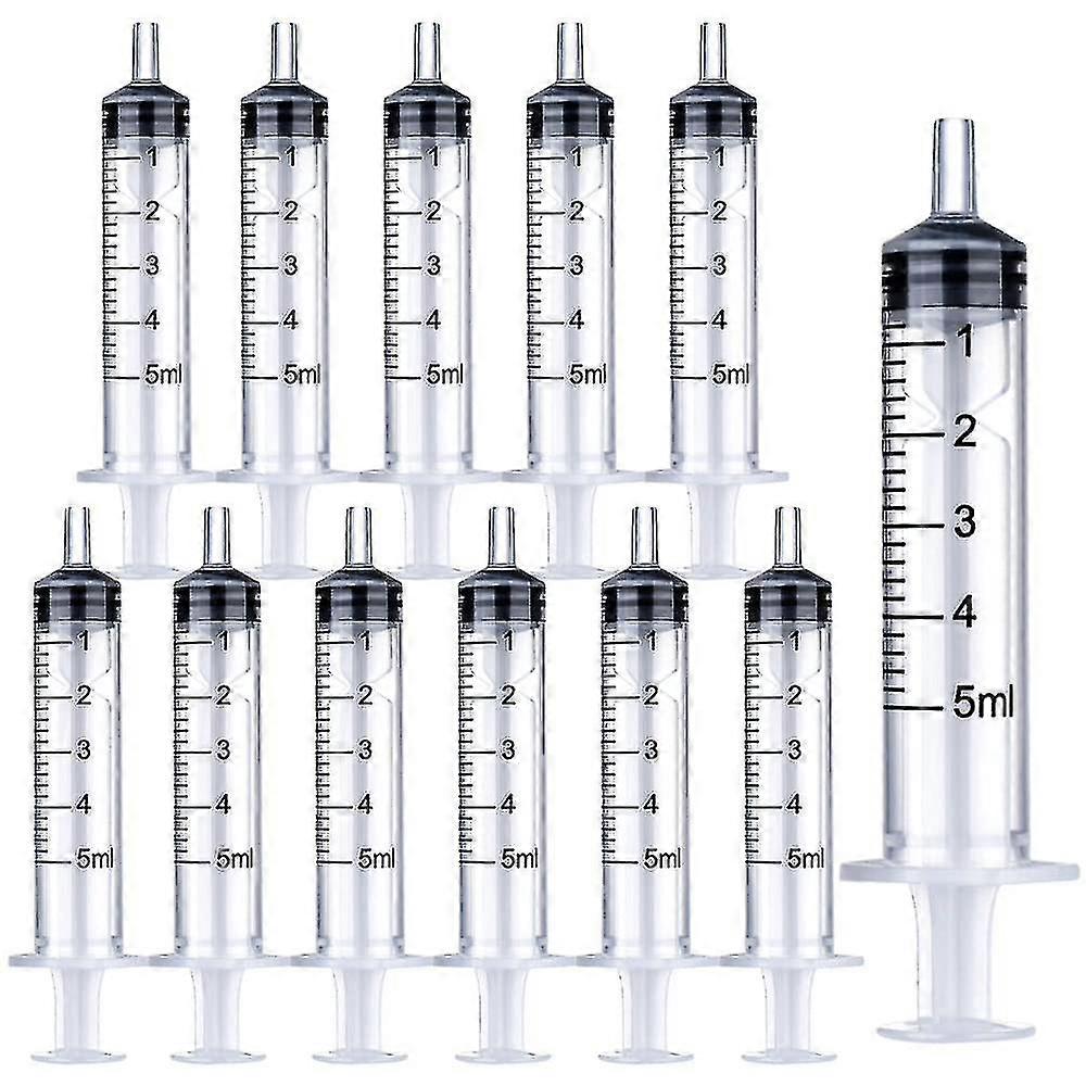 30pcs 2.5/5ml Plastic Syringe Small Syringe With Tip Cap & Individually Wrapped For Oral