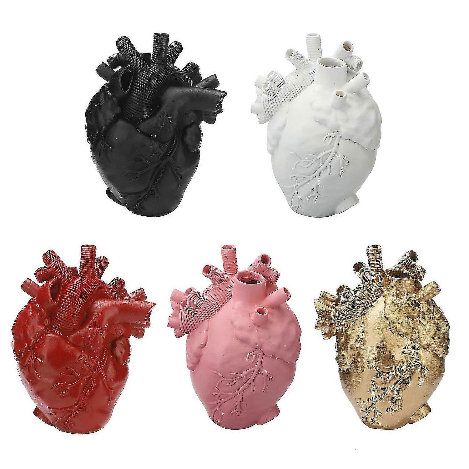 Tvar srdce květinový kontejner váza sušené tělo socha pryskyřice elegantní vázy hrnce domácí dekorace