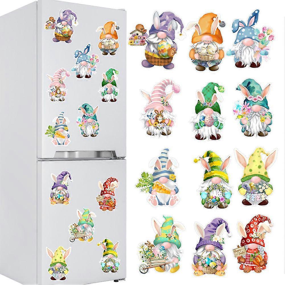Happy-Easter Magnets Bunny Egg Magnets for Refrigerator Spring Magnetic Stickers Decorations for Home Fridges
