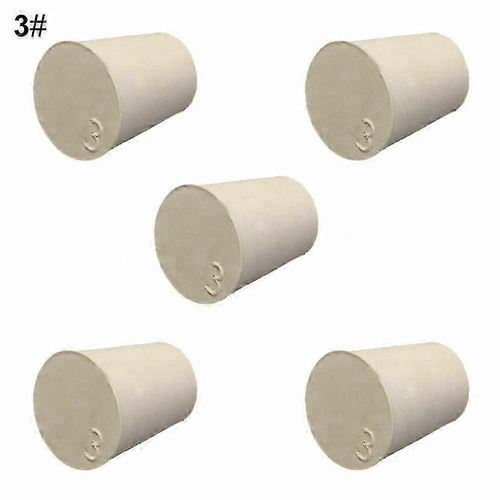 5pcs Solid Rubber Stoppers Plug Bungs Laboratory Bottle Tube Sealed Lid Corks Jikaix