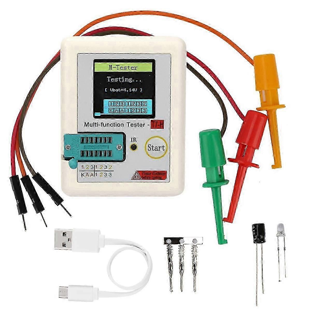 Tc-t7-h Transistor Testador Diodo Transistor Capacitor Mos/pnp/npn Lcr Mosfet Tft Lcd Testador de Tela Multime