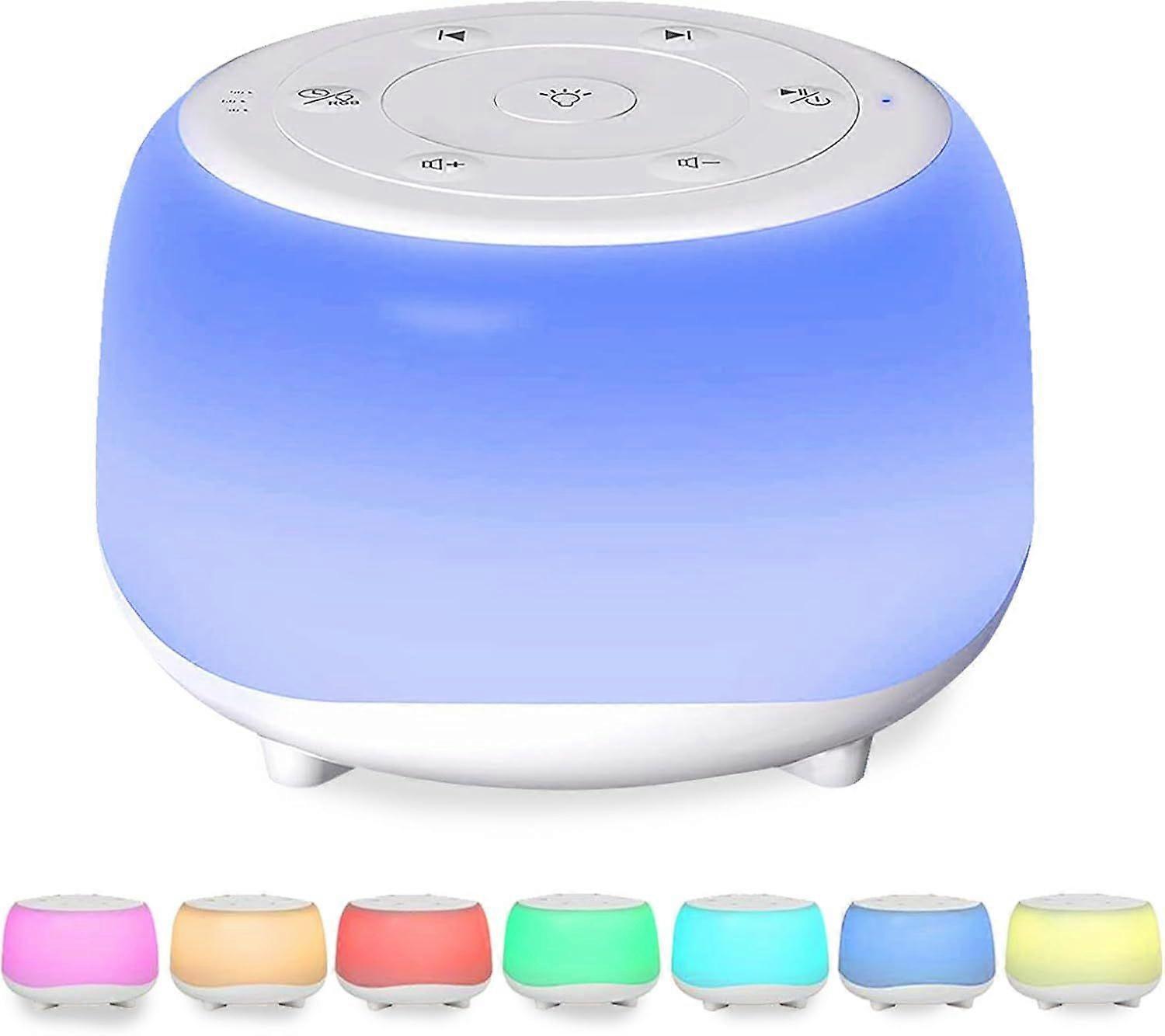 SBSG White Noise Machine with 7 Color Night Light and 34 Sleep Aid Sounds for Soothing Emotions, Promoting Sleep, Sound Machine with Timer Adjustable