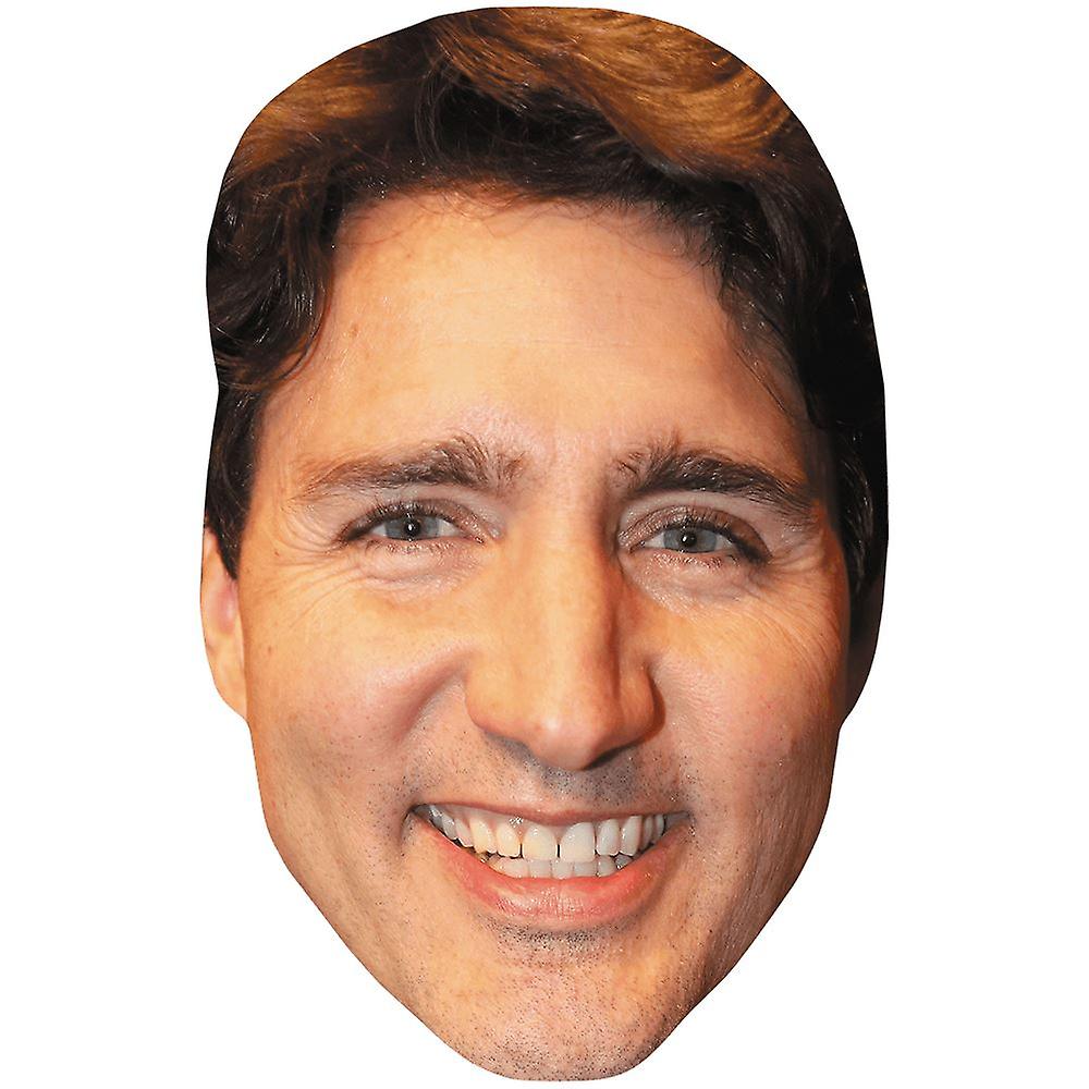 Justin Trudeau (Smile) Celebrity Mask, Flat Card Face
