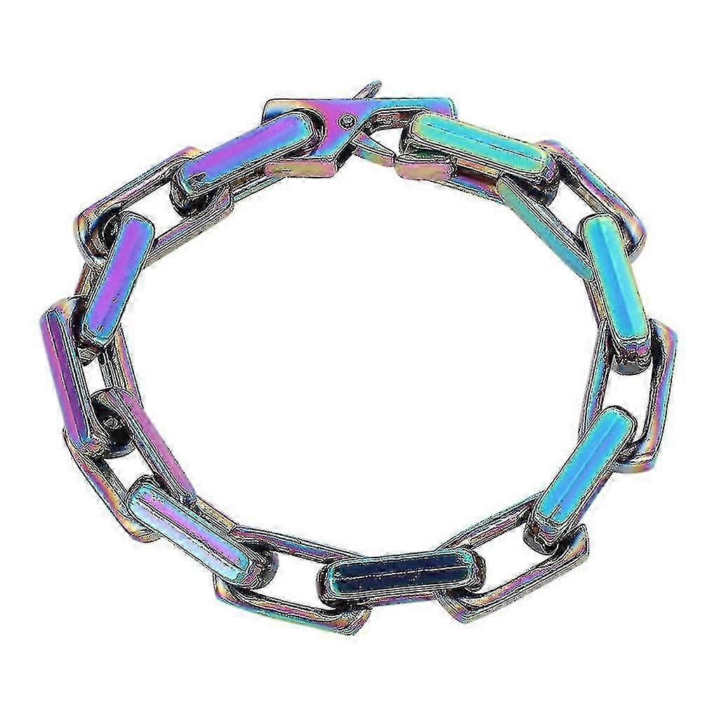 Armband Kedjelänk Klassisk Gem Chunky För Smycken Gåva Son Pojkvän Färgglad