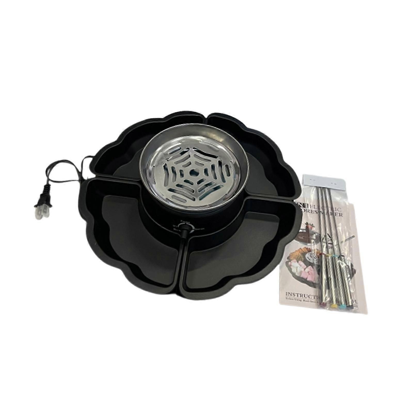 Elektrisk Fondue Pot Set Choklad Fondue Set för Marshmallows födelsedagsfest