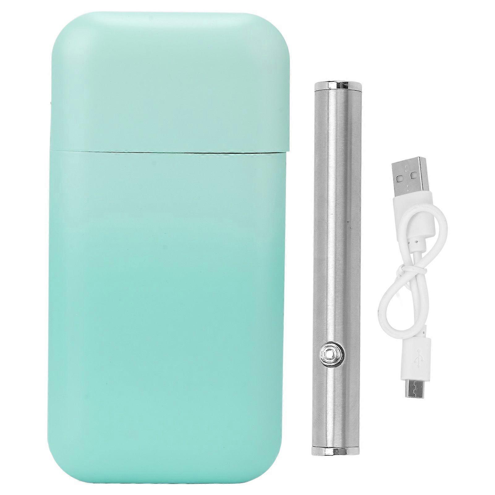 Gradient Cigarette Case Multifunction Cigarette Holder Case with USB Charging Cigarette Lighter for Man Woman Gradient Blue