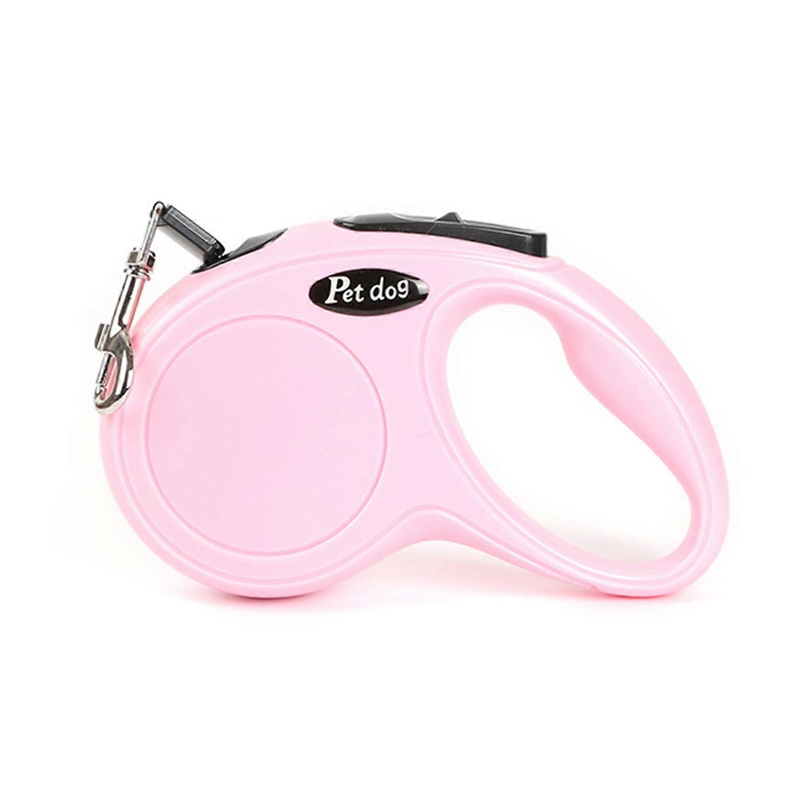 Retractable Dog Lead Extending Dog Leash Extendable for Training Running Outdoor High Practicality Pet Walking Leads Pink