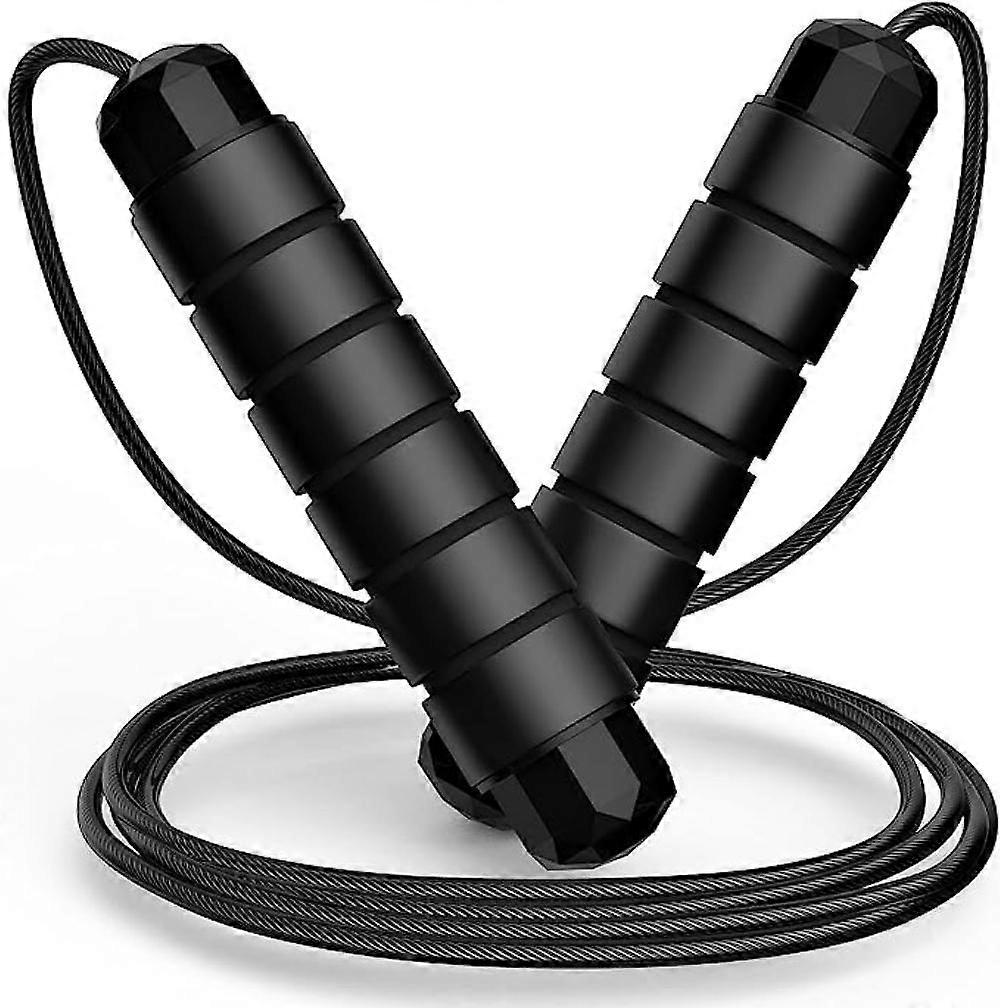 Tangle-Free Rapid Speed Jumping Rope Cable with Ball Bearings Adjustable Steel Jump Rope Workout