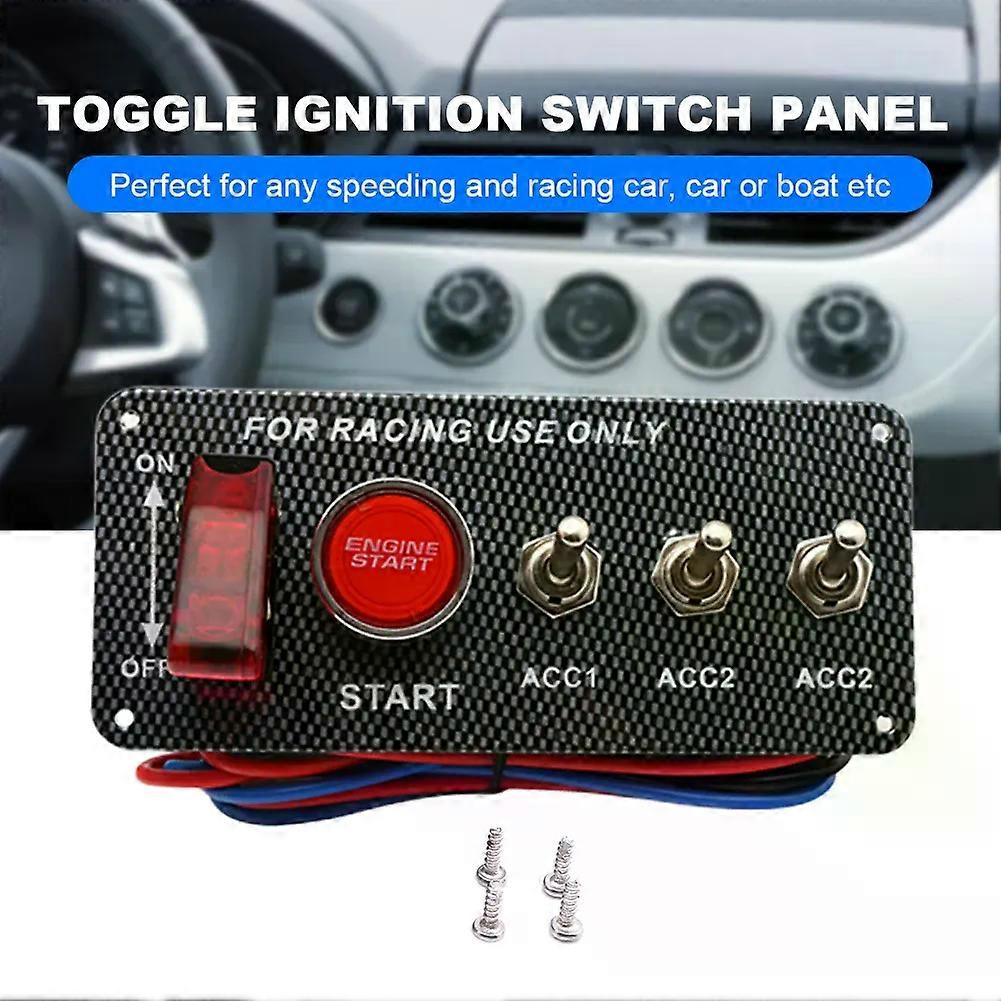 Car Accessories 12V LED Switch Ignition Switch Engine Start Push Button Kit Universal For Speed And Racing Car Mo
