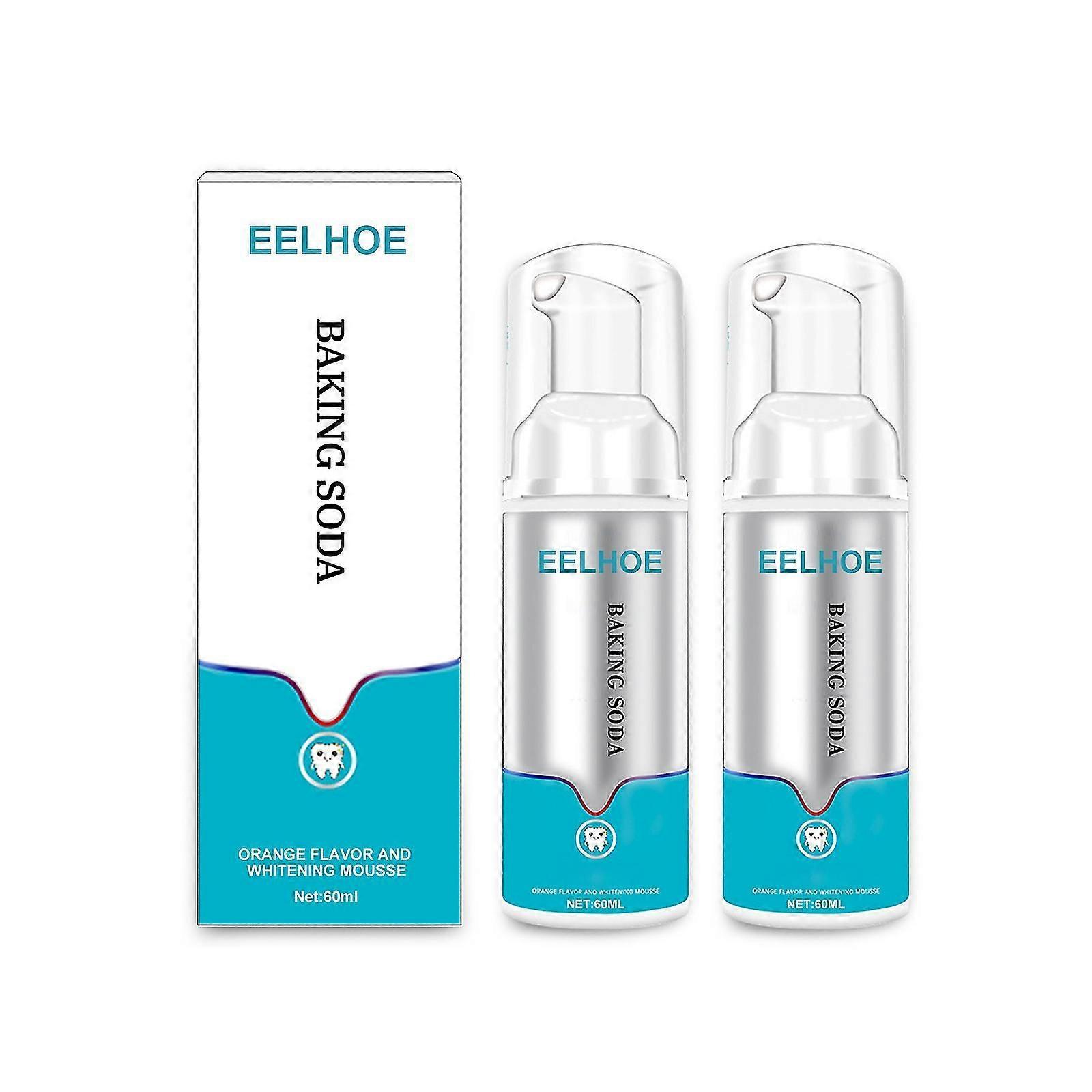 - 2pack Whitening Toothpaste Foam,teeth Whitening Toothpaste Baking Soda Toothpaste, Intensive Stain Removal Toothpaste For Teeth Cleansing Sta