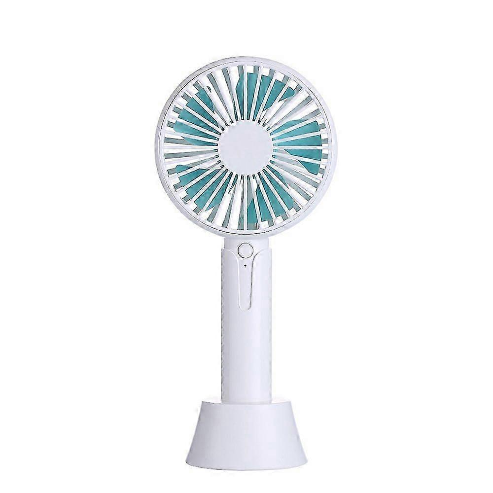 White mini aroma - diffusing cooling fan, handheld and standable