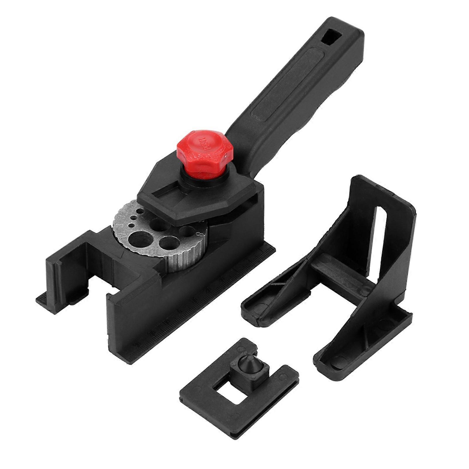 MechKit Woodworking Drilling Guide Woodworking Inclined Pocket Hole Drilling Guide Clamp, Carpenter's Tool with Accessories, Pocket Hole Jig