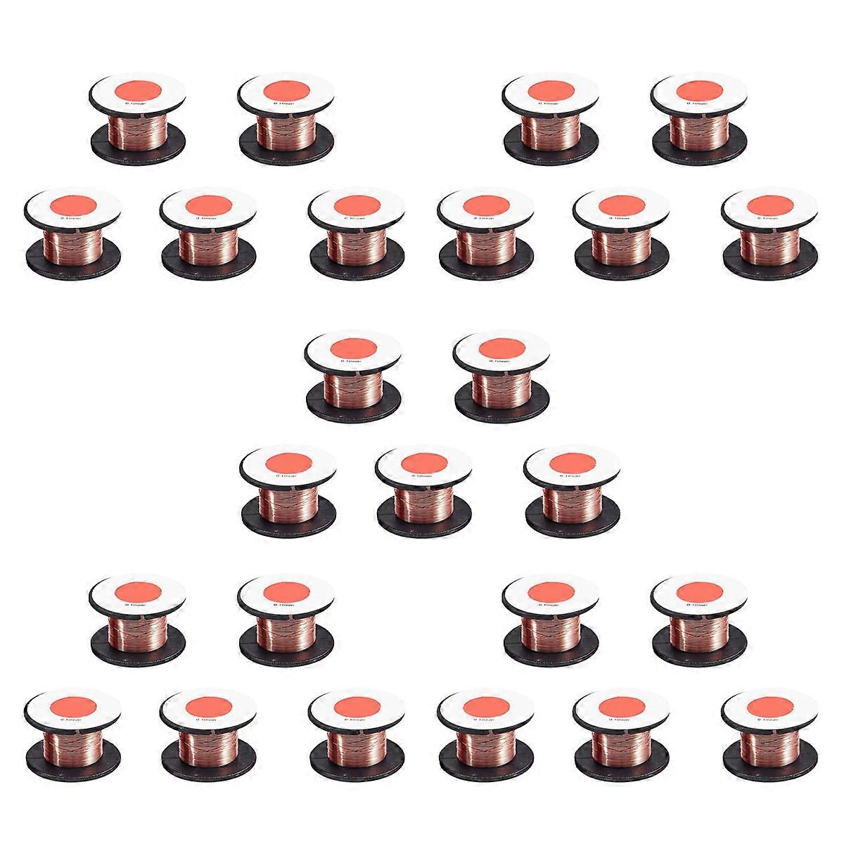 25 Pcs 0.1Mm Diameter Copper Soldering Solder Enamelled Reel Wire