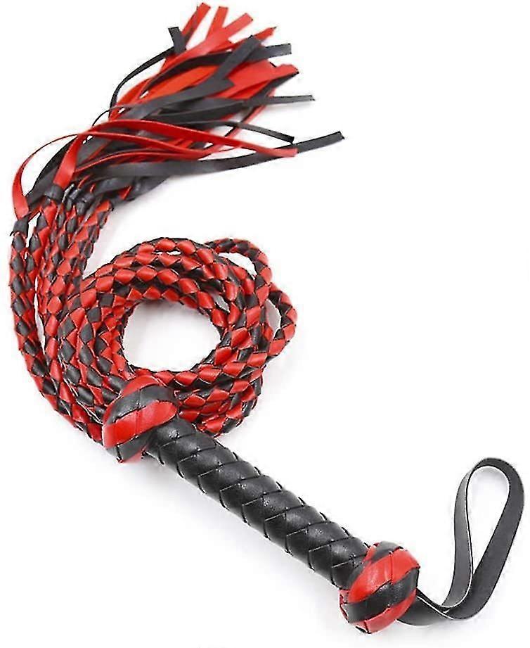 Weiche Kunstlederpeitsche - Harness Handle Whip Teaching Training Tool Reiten