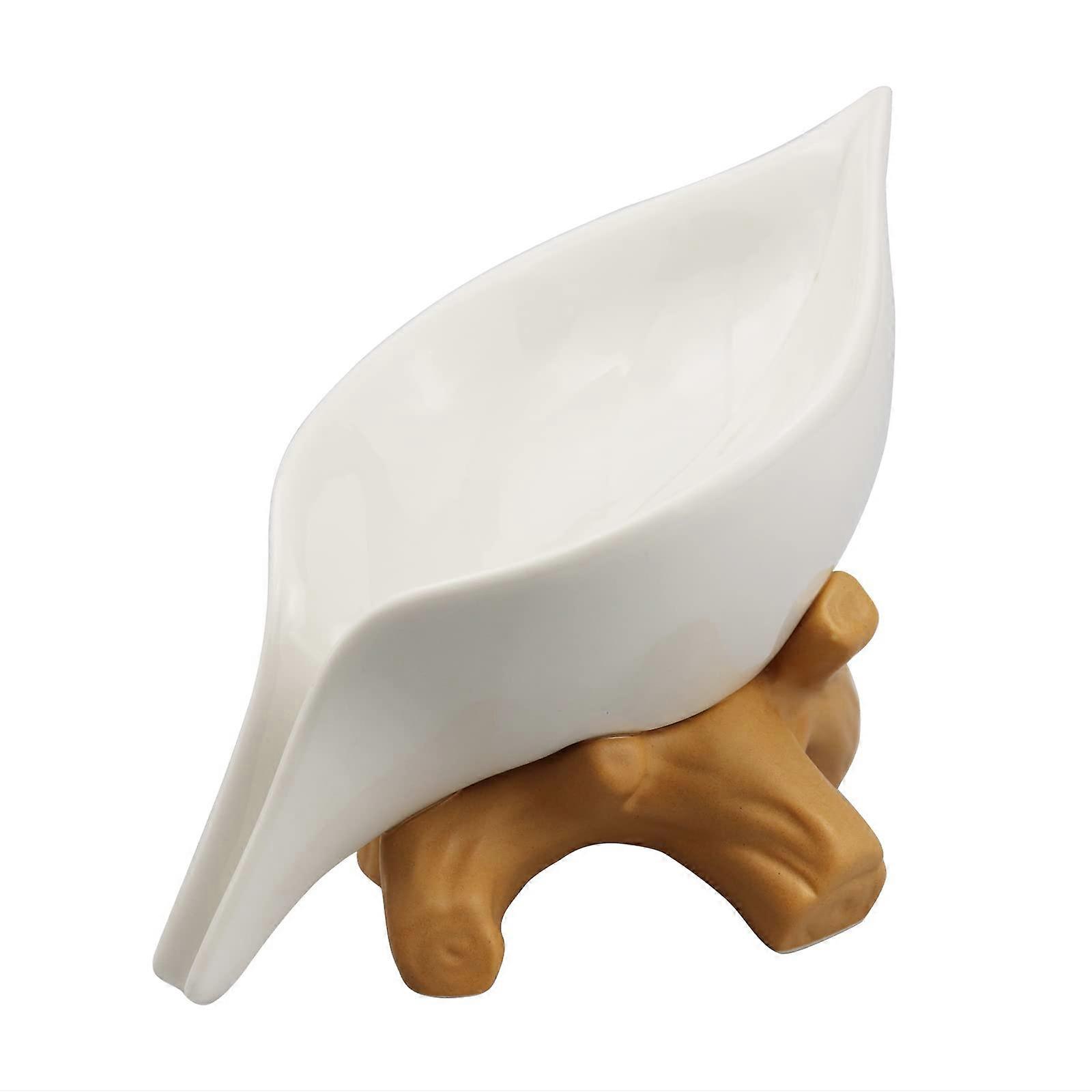 Leaf Shaped Self Drain Waterfall Soap Dish for Shower Bathroom Durable Design Easy Clean Green Color