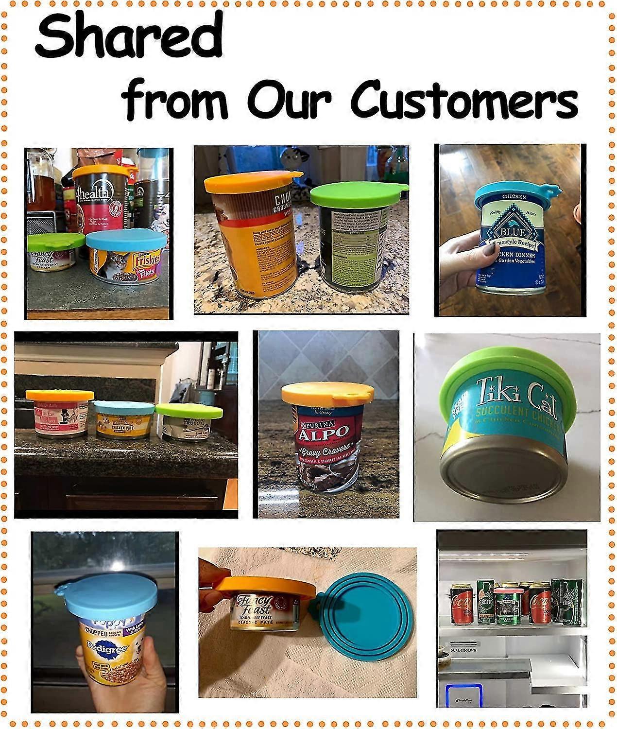 ペットフードは、犬と猫の食べ物のためのシリコーン缶の蓋をカバーすることができます(ユニバーサルサイズ、ワンフィット3標準サイズの食品缶)