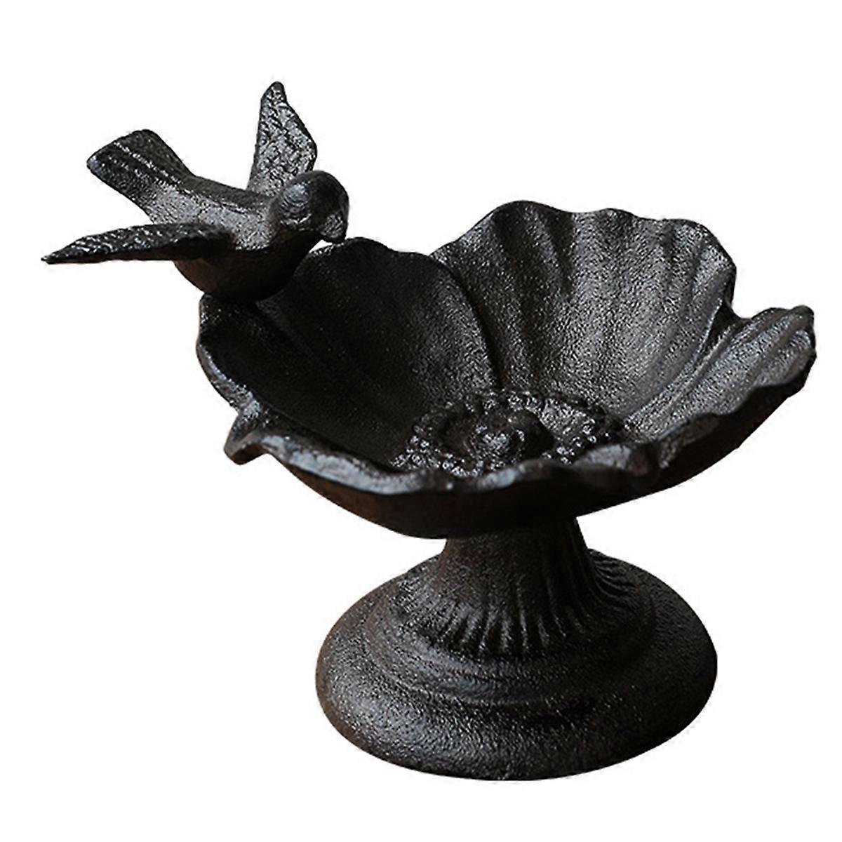 Retro Nostalgic Cast Iron Crafts Petal Bird Feeder Basin
