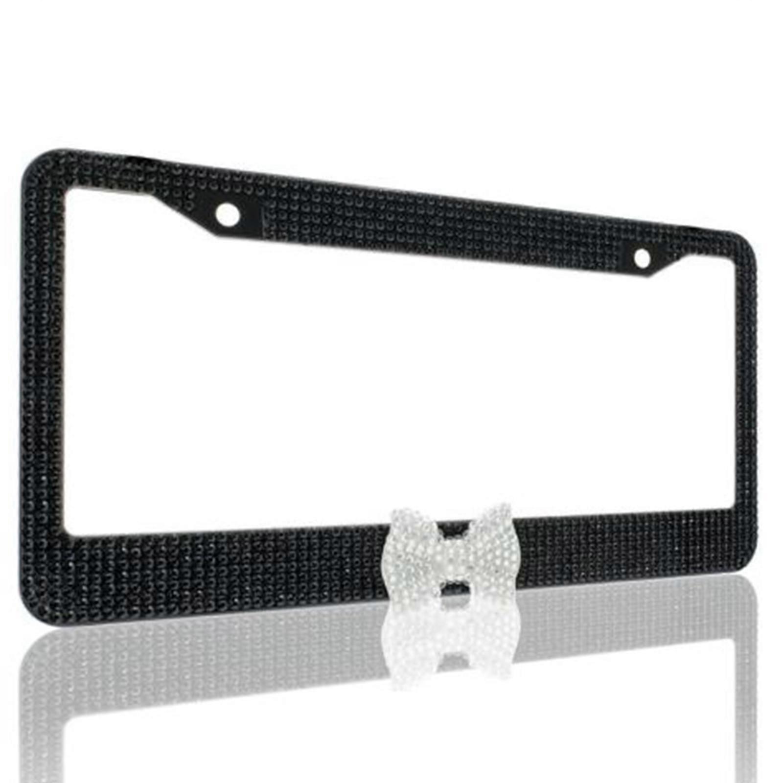 License Plate Frame White and Black License Plate Mounting Kit