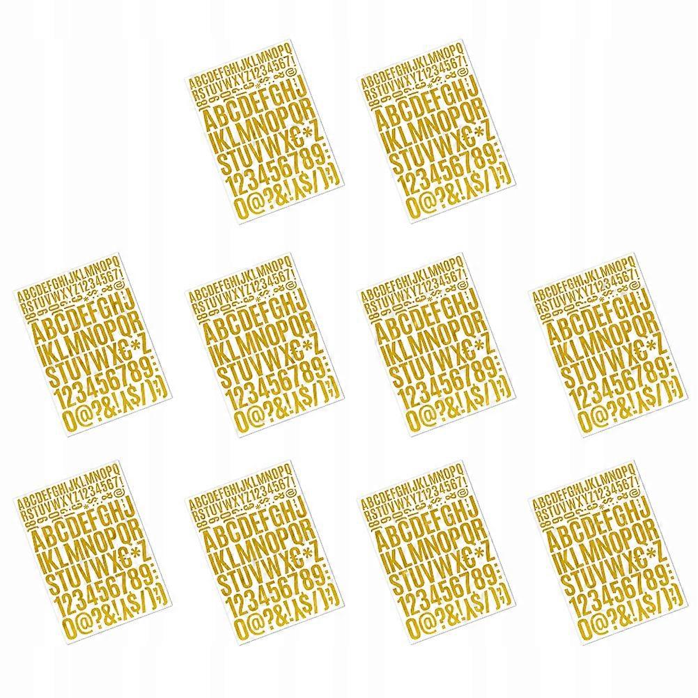 12 Sheets Of Adhesive Stickers Delicate Alphabet