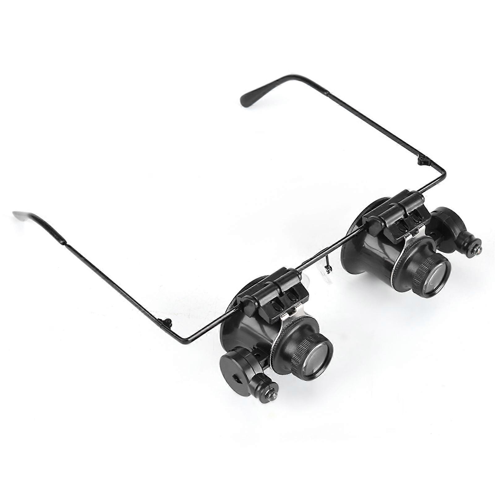Professional Watch Repair Magnifier 20x Magnifying Glass Jeweler Tool LED Light Lens