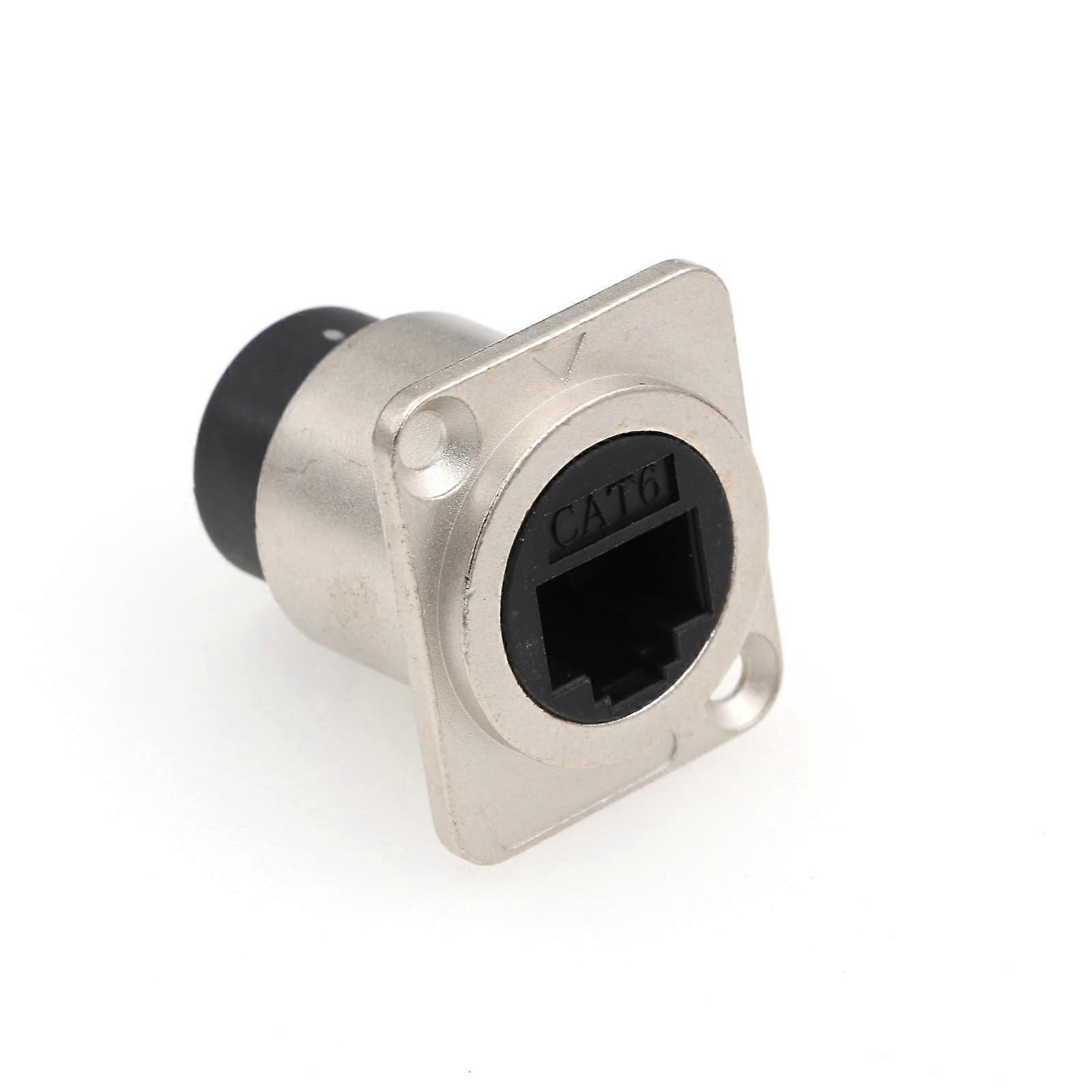 RJ45 Panel Mount Connector 5PCS Socket RJ45 CAT6/CAT5E/CAT5 Female to Female Bulkhead Coupler Ethernet LAN Network Extension Adapter Black