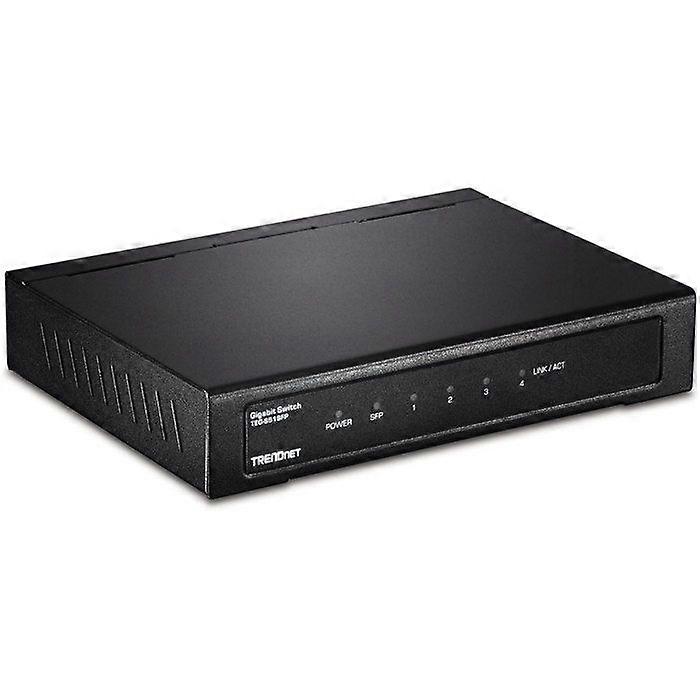 TRENDNET TEG-S51SFP 4-Port-Ethernet-Switch - Unterstützung von 2 Schichten - Modular - Glasfaser - Twisted Pair