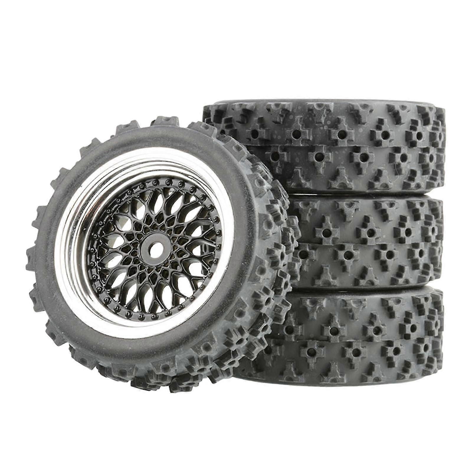 Wltoys 144001 124018 124019 Siyah Şerit için 4x Jant ve Lastik Lastik Seti Parçaları