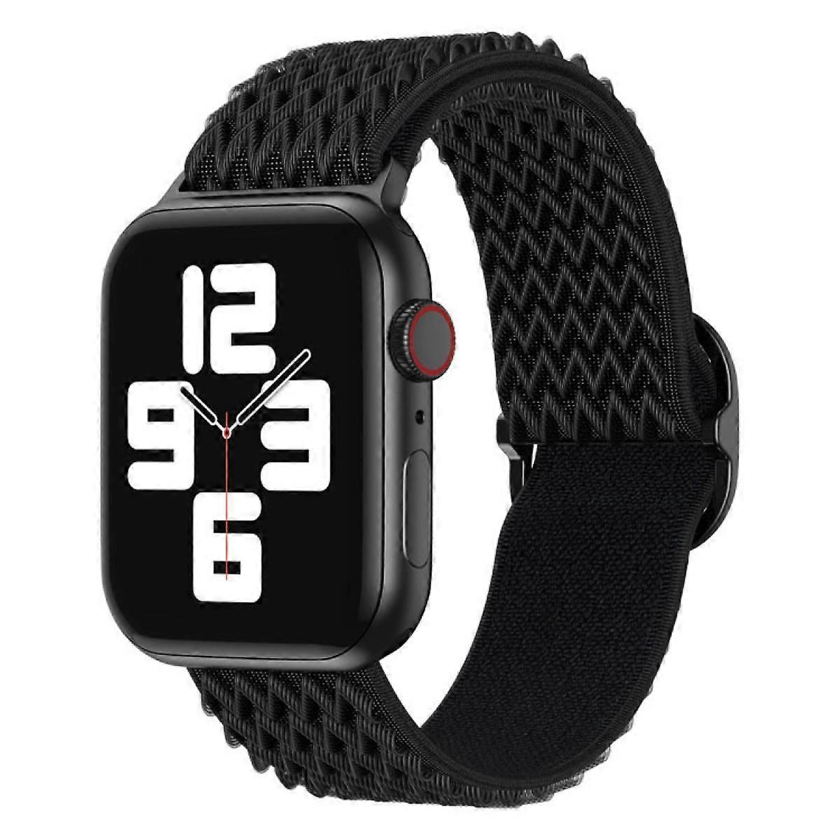 For Apple Watch Band 38/40/41mm Stretchy Nylon Solo Loop Band for iWatch Series 8 7 6 5 4 3 2 1 Adjustable 2 Pack Elastics Strap