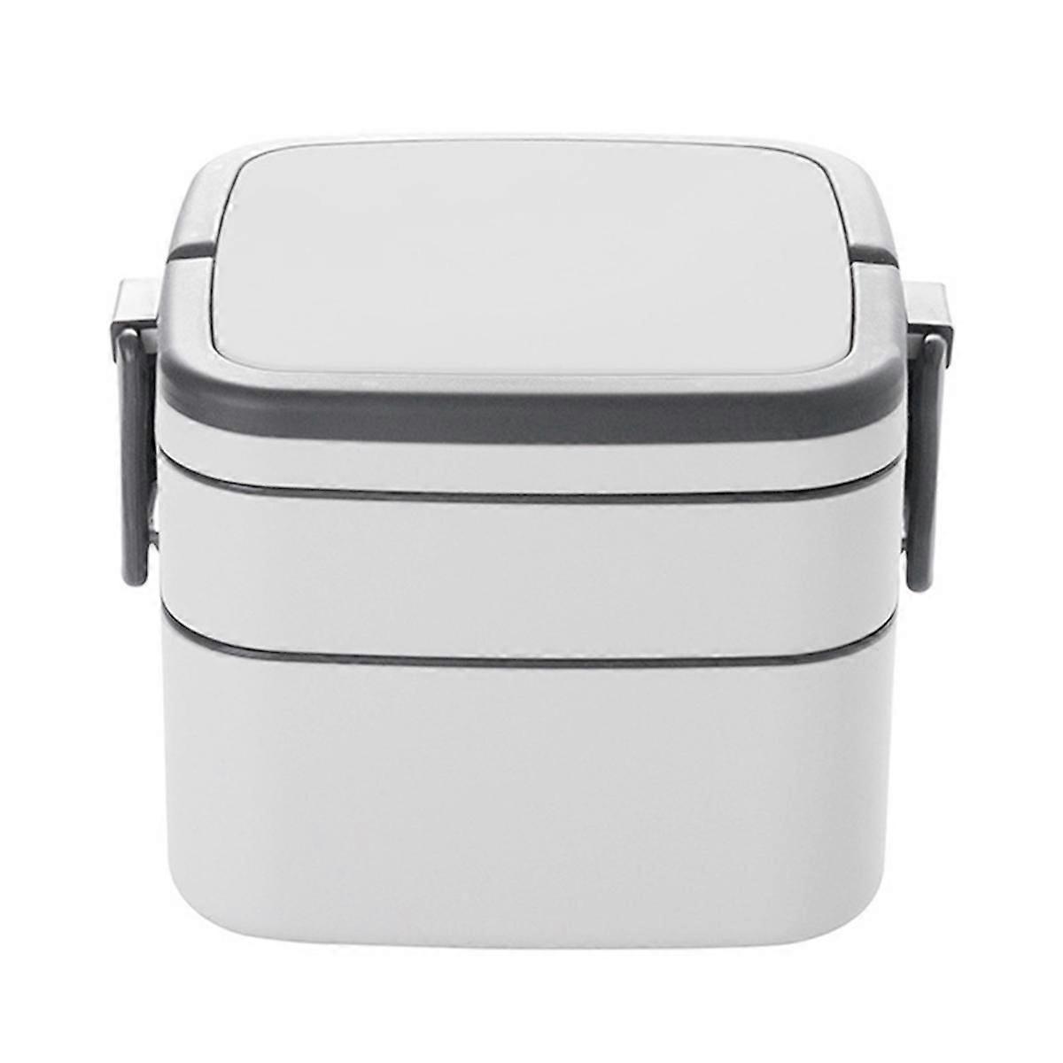 Portable Plastic Double-Layer Lunch Box Heating and Leak-Proof Multilayer Fitness Student Lunch Box
