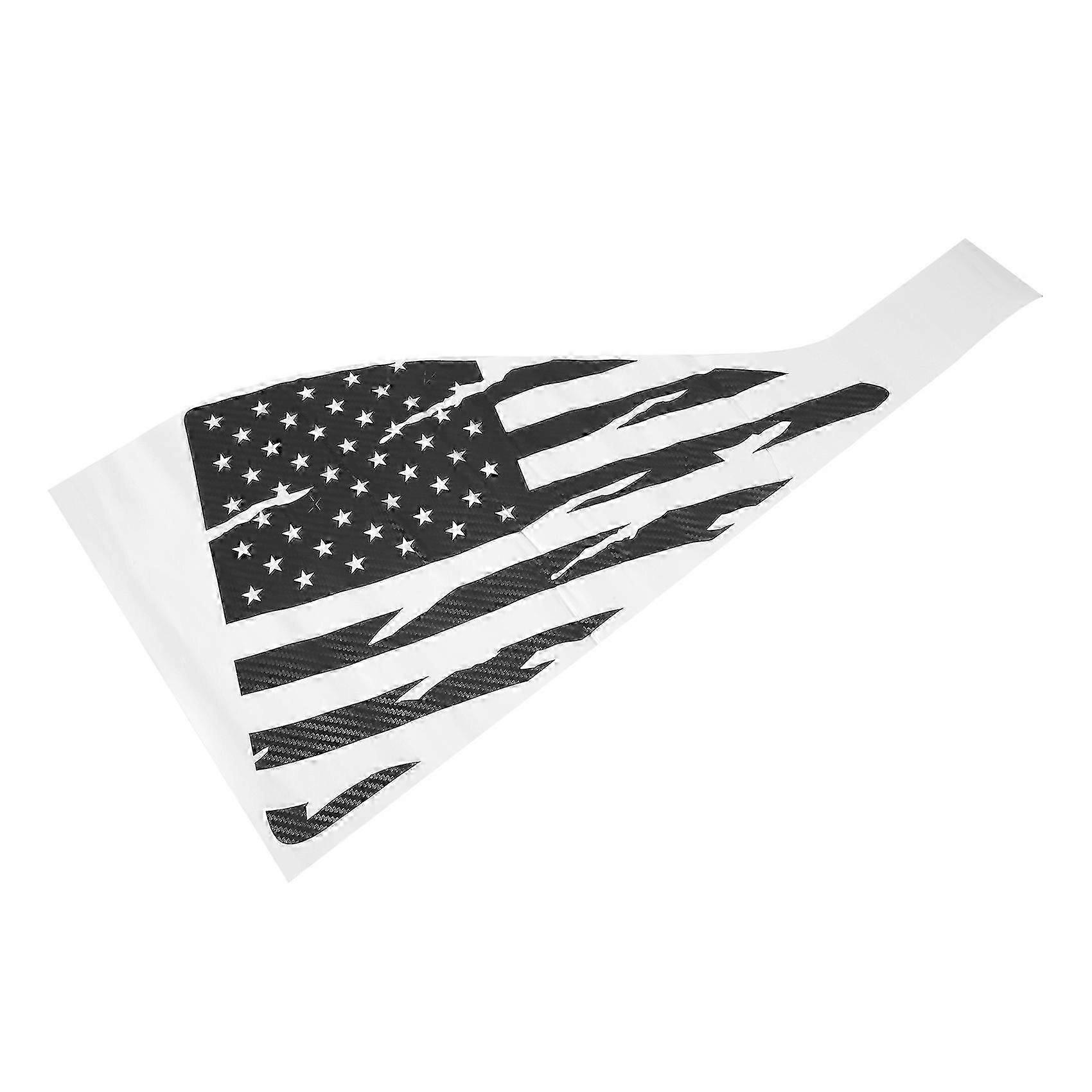 Window Decal Carbon Fiber Rear Window Distressed Flag Sticker for 2010 2011 2012 2013 2014 2015