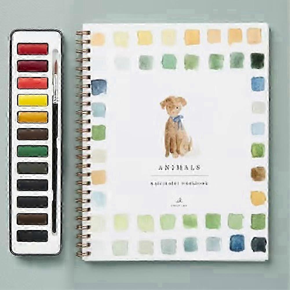 Beginner-Friendly Watercolor Painting Workbook Featuring Simple Flower Designs for Relaxation
