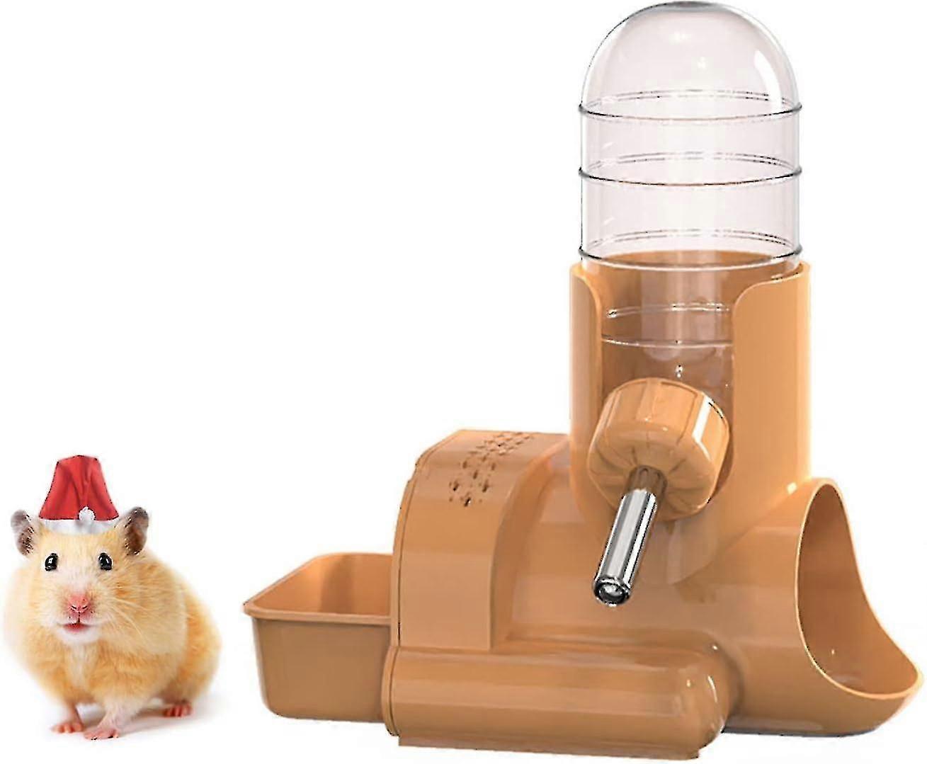 3 In 1 Hamster Water Bottle Little Pet Auto Drinking Dispenser With Food Container Base Hut And Hideout Base For Dwarf Hamster Mouse Rat Hedgehog And