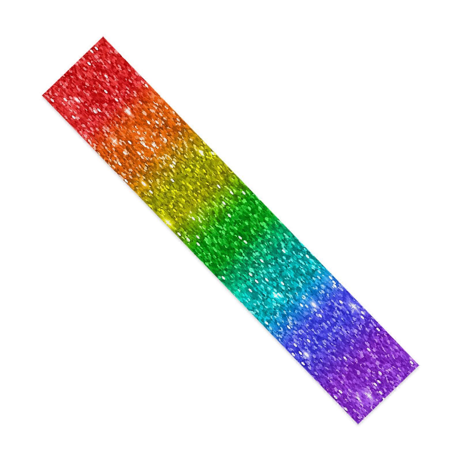 Gay Rainbow Table Runner Rectangular Reusable Table Cloth Desktop Decor