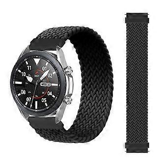 For Samsung Galaxy Watch 3 41mm Adjustable Nylon Braided Elasticity Watch Band, Size:145mm(Rainbow)