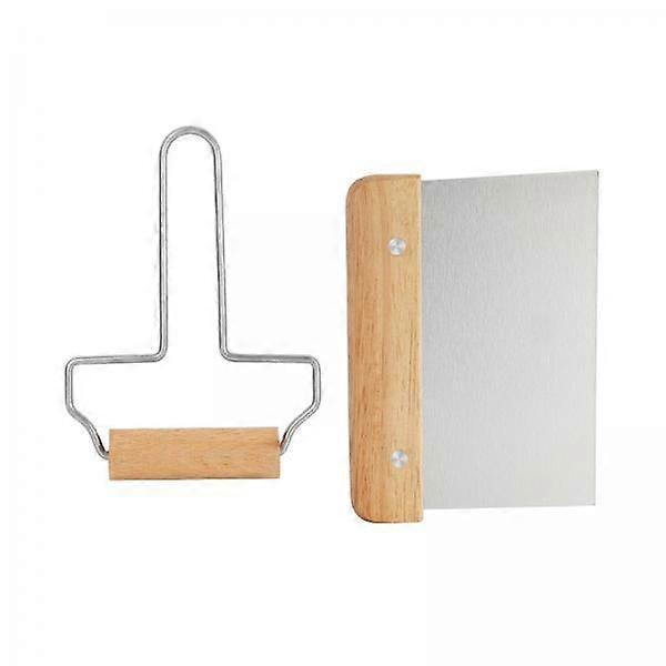 2x2x Dough Cutter with Roller with Scale Dough Scraper for Kitchen Home Baking